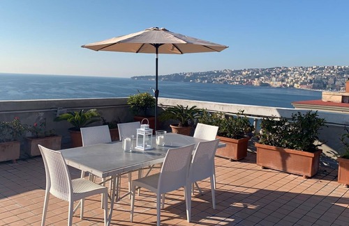 San Ferdinando Apartment | Rooftop in front of the Castle