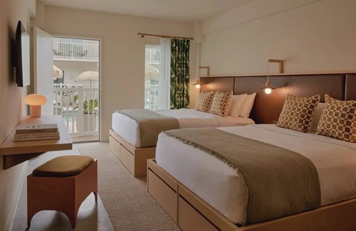 San Jacinto Hotel | Rooftop Lounge, Balcony & 2 Queens | Near Beach, Dining & Pier