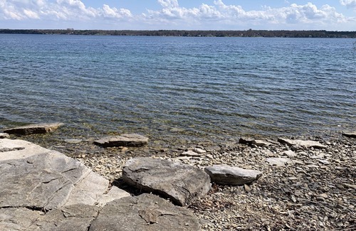 Elizabethtown-Kitley House | Room for two on mighty St. Lawrence River with 75 ft of water front.