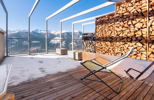 Sluderno Apartment | Room 'Mairhof Acht Gipfel' with Mountain View, Private Terrace and Shared Garden