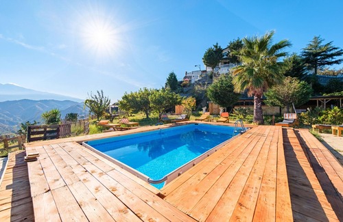 Motta Camastra Apartment | Room 'Twin' with Mountain View, Shared Pool and Shared Terrace