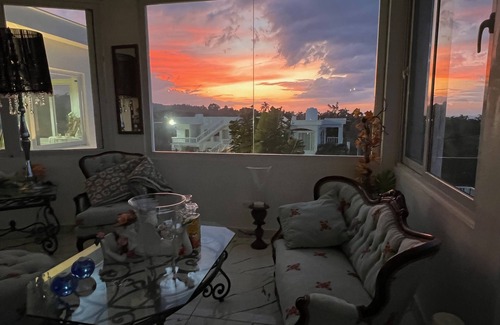 Cabrera Hotel | Room w/ocean view balcony next to the beach. 2 pools, fire pit, gardens & more!
