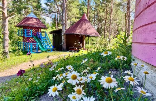 Hiiu Ski Chalet | Roosa maja parvesaunaga