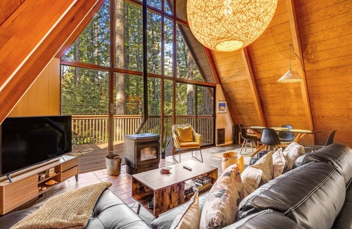 Gualala House | Rustic A-Frame House W/ Loft, Free WiFi, Balcony, Near the Beach - Dogs Okay!