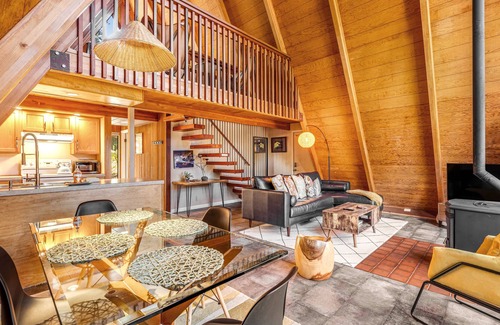 Gualala House | Rustic A-Frame House W/ Loft, Free WiFi, Balcony, Near the Beach - Dogs Okay!