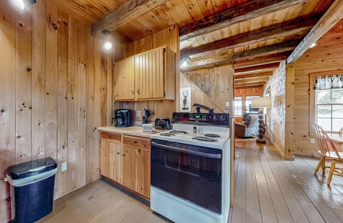 Dexter Cabin | Rustic, lakefront cabin with floating dock, firepit & fireplace - dog-friendly