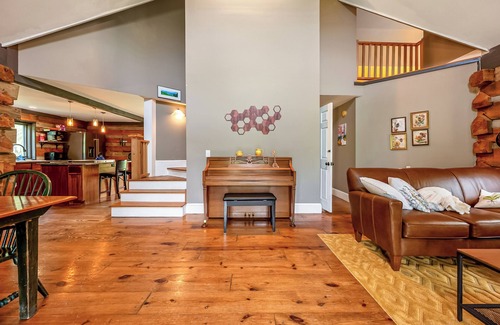 Blacksburg House | Rustic log cabin with modern comforts, scenic views, and cozy spaces for the perfect getaway.