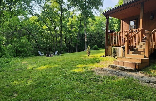 Jonesville Cabin | Rustic Private Cabin on 30 acres w/Loft/Firepit/Secluded/Trails