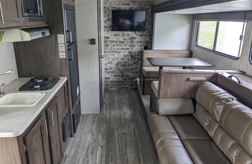 Osceola House | RV Camping on the Salmon River in 23FT Camper on165-acre Farm,