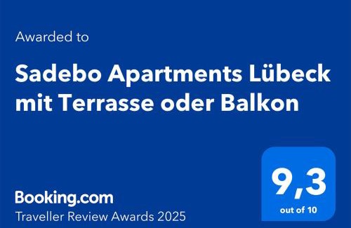 St Lorenz Apartment | Sadebo Apartments Lübeck mit Terrasse oder Balkon