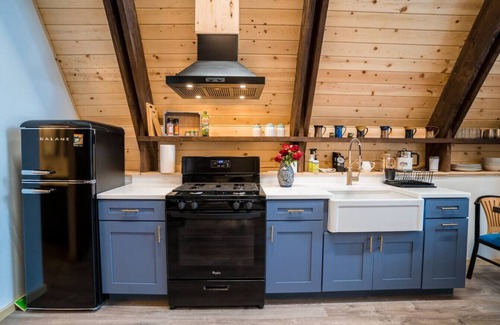 Lowell Point Cabin | Salted Roots Red Door A-Frame Cabin