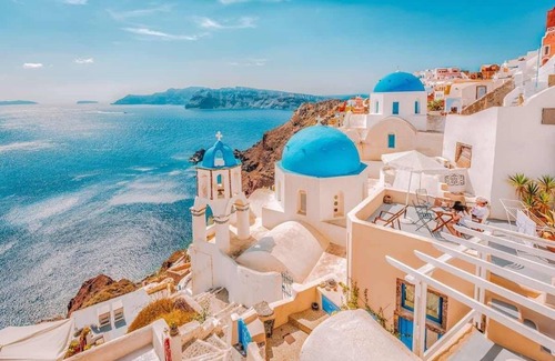 Akrotiri Apartment | Santorini Rooftop Hot Tub Suite w/Panoramic Views