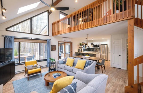 Gouldsboro House | Scandinavian Bliss In The Woods | Lake Access, Hot Tub, Game Room, EV Charger