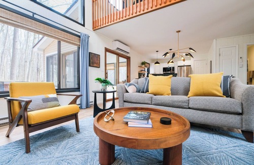 Gouldsboro House | Scandinavian Bliss In The Woods | Lake Access, Hot Tub, Game Room, EV Charger