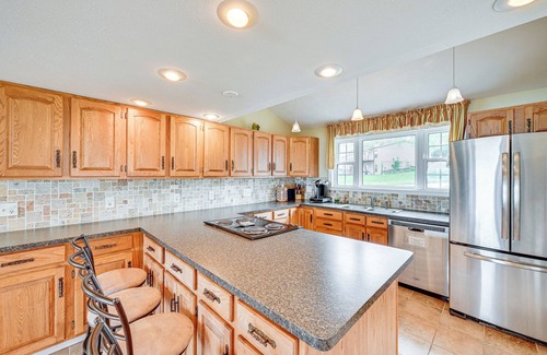 North Webster House | Scenic Views: Spacious Webster Lake House!