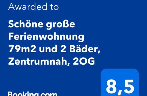 Ilversgehofen Apartment | Schöne große Ferienwohnung 79m2 und 2 Bäder, Zentrumnah, 2OG
