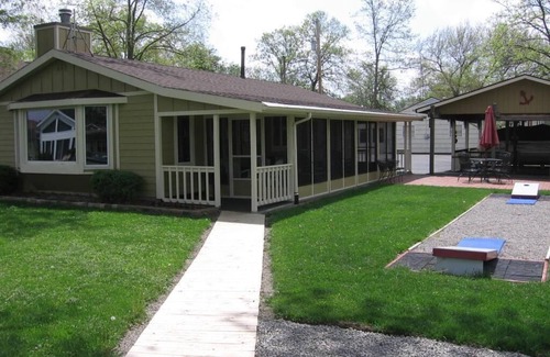 Lakeview House | Schmucker Rentals, Tecumseh Island. Great fishing off the point.