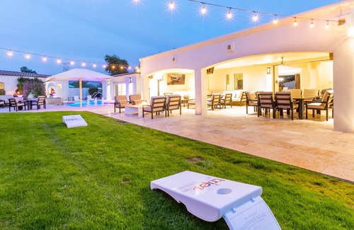 Central Scottsdale House | Scottsdale Ranch: Grand Living w/Guest Villa, Saltwater Pool & Citrus Grove