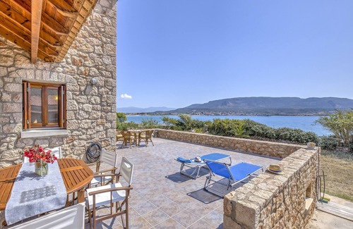 Plitra Villa | Sea Front Stone Villa near Monemvasia