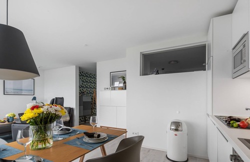 Olpenitz Apartment | Sea view - 1st row on the water, terrace, ground floor, sauna, bathtub, electric grill