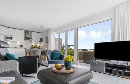 Olpenitz Apartment | Sea view - 1st row on the water, terrace, ground floor, sauna, bathtub, electric grill