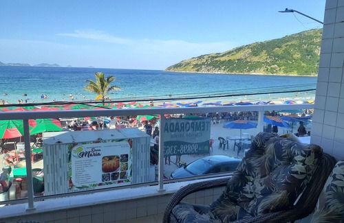 Prainha Apartment | Sea View in Prainha – Spacious 3 Bedroom Apartment in Building with Pool and Barbecue