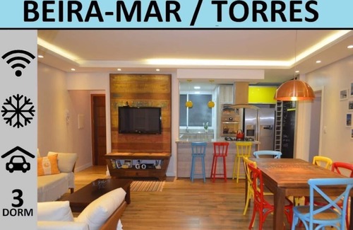 Torres Apartment | SEAFRONT 3 DORM - AIR - WIFI - VAGA - GREAT - COMPLETE - BEAUTIFUL