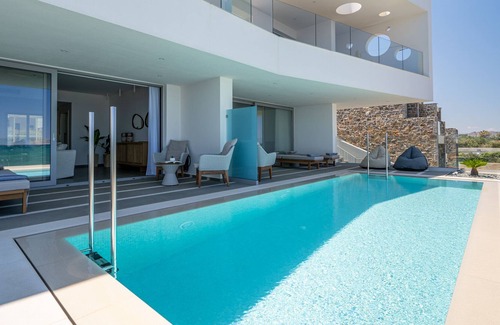 Gournai Villa | Seafront Relaxation - seafront Villa with stunning sea views! Bikes & ping pong!