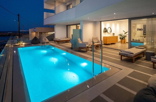 Gournai Villa | Seafront Relaxation - seafront Villa with stunning sea views! Bikes & ping pong!