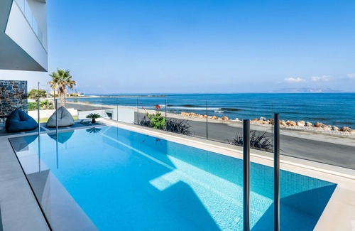Gournai Villa | Seafront Relaxation - seafront Villa with stunning sea views! Bikes & ping pong!