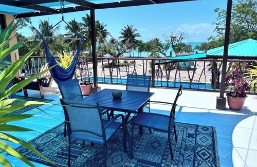 Sarteneja Apartment | Seafront tropical luxury private Casita w/pool Iguana Beach House Belize