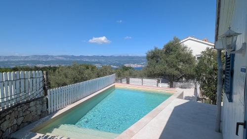 Dobrinj Villa | Seaview Villa Anita with Two Apartments and private Pool