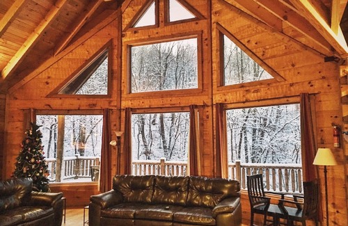 Metamora Cabin | Secluded 4 bed 4 bath Cabin with Fire Pit, Hot Tub, and relaxing surroundings!