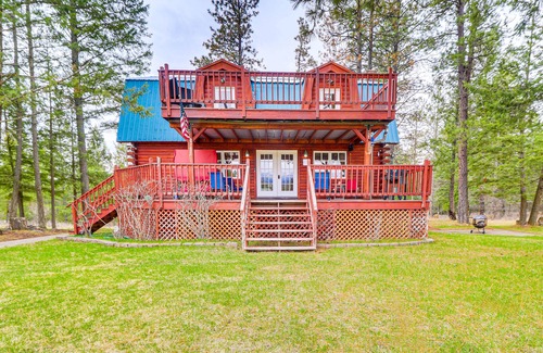 Bigfork Cabin | Secluded Bigfork Cabin w/Yard & Fire Pit!