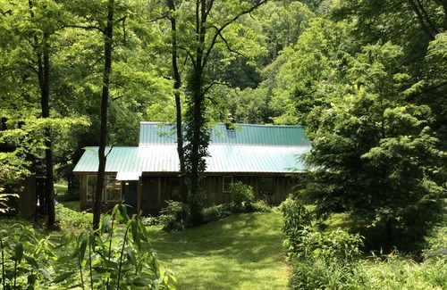 Burnsville Cabin | Secluded Cabin on 45 Private Acres with Trails, Pond, Pets Ok.