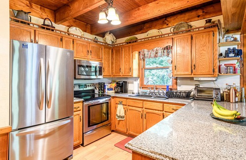 Yadkin Valley Cabin | Secluded Cabin on a mountain stream with water views from all rooms
