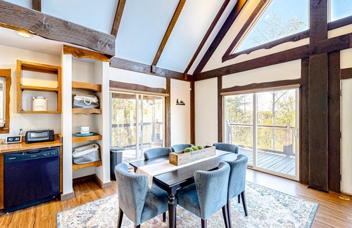 Nebo House | Secluded cabin with modern upgrades, wrap-around deck, & AC - mtn views