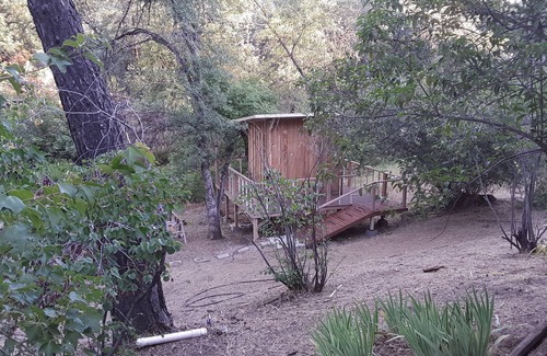Redding Cabin | Secluded furnished cabin in woods next to seasonal creek in Shasta lake city.