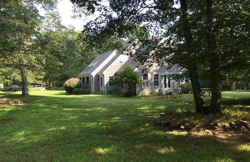 Chilmark House | Secluded house in the woods with deck, streamside firepit, Vincent Beach nearby