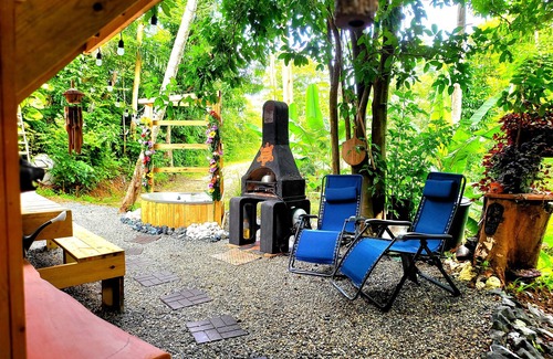 Rio Grande Cabin | Secluded Jungle Cabin with outdoor tub, Sky Light and Fire Pit in Rincón