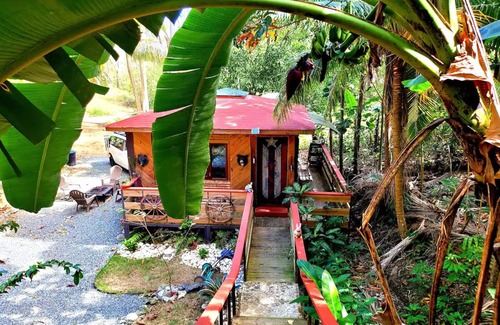 Rio Grande Cabin | Secluded Jungle Cabin with outdoor tub, Sky Light and Fire Pit in Rincón