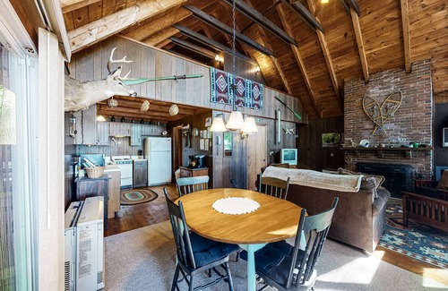 Parsonsfield House | Secluded waterfront cabin with private dock, kayak, canoe, gas grill & deck