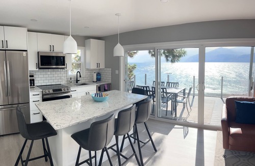 Central Okanagan Cabin | Seclusion Bay, Luxury Lakeside Cabin 9. Stunning beachfront on Okanagan Lake.