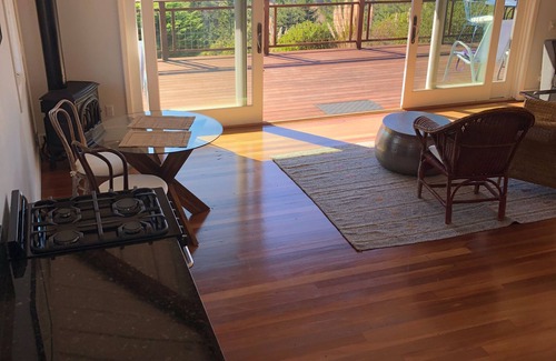 Little River House | Seclusion, Sea & Serenity-hilltop gem on 10 pvt acres w/ocean views & fireplace