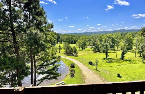 Oden Apartment | Second level glamping deck with stunning mountain view!