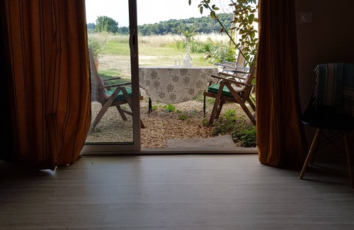 Aigueze Bed & Breakfast | Self-contained room with countryside view at Aiguèze guest house