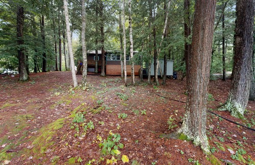 Kents Hill Cabin | Serene Cabin with Lakefront Access, Cozy Fire Pit, and Bunk House