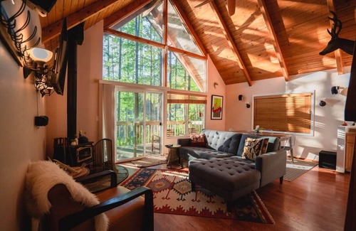 Grapeview House | Serene Lake-Front Cabin; 1 bd + loft A-frame