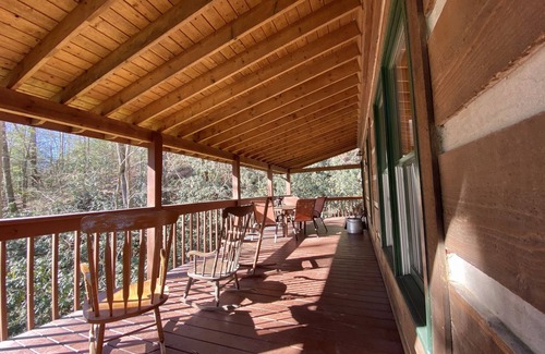 Deep Gap Cabin | Serene mountain cabin on 10 acres with hot tub, creek and waterfall near Boone!
