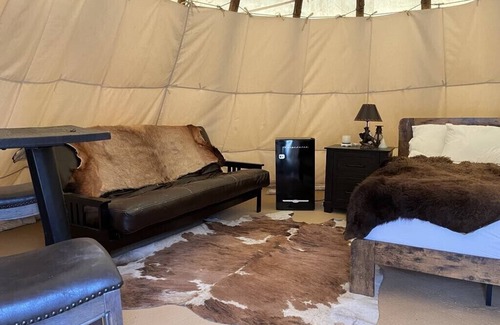 Cameron Cabin | Sheep Creek Ranch Buffalo Luxury Glamping Tipi